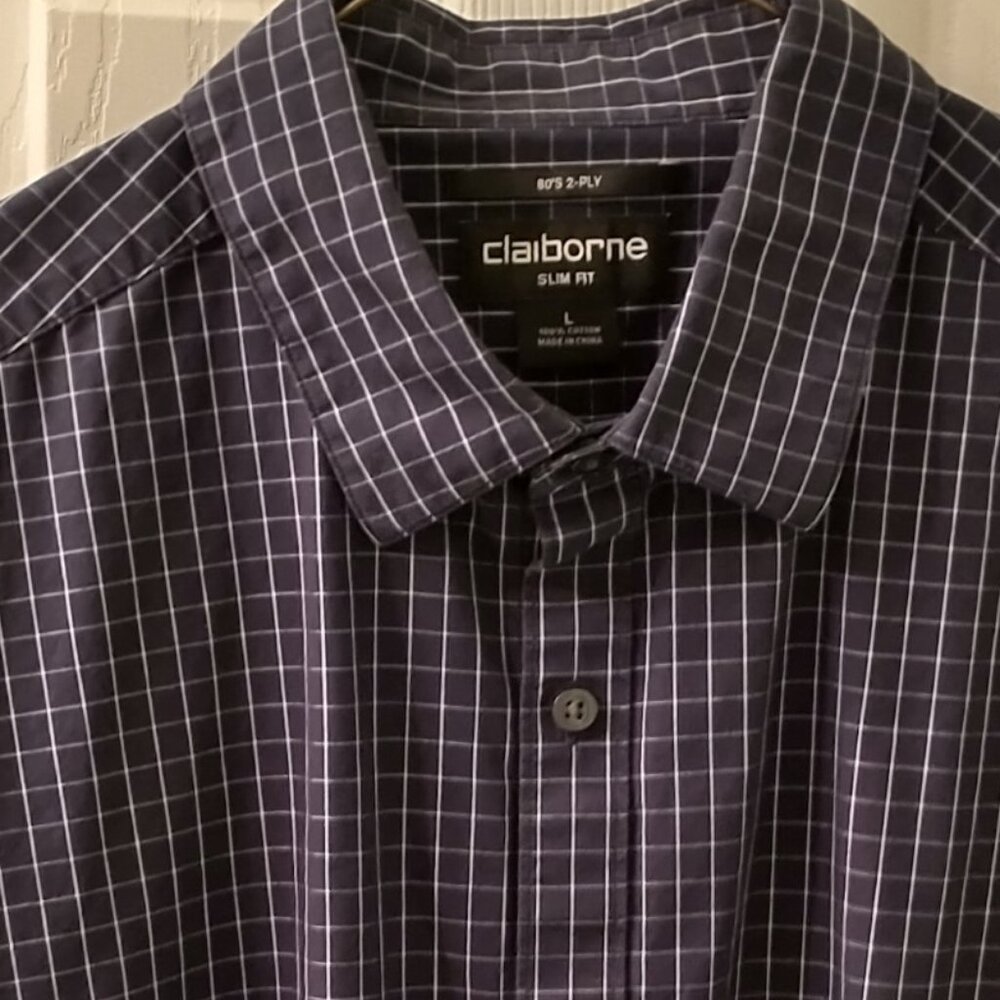 Claiborne Long Sleeve Button Up Men's Shirt, Size Large (Slim Fit) - Picture 4 of 4